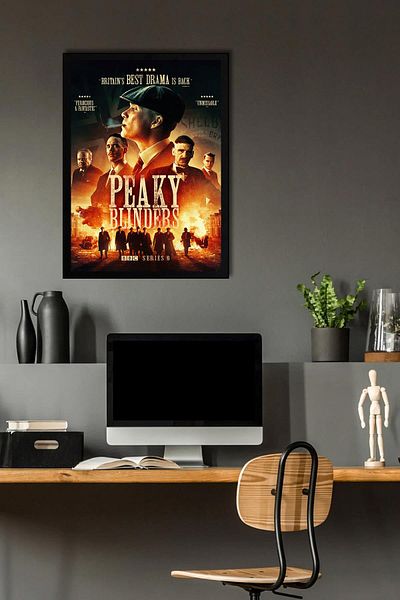 Saturn Peaky Blinders Framed Painting - Tv Series Poster Painting
