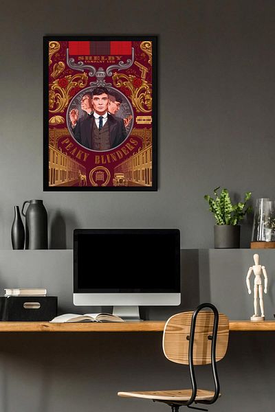 Saturn Peaky Blinders Framed Painting - Tv Series Poster Painting