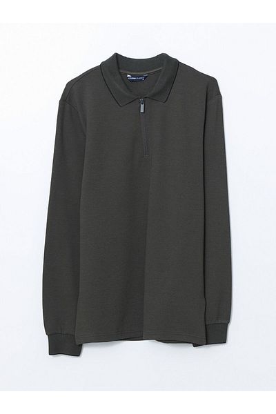 LC Waikiki Ανδρικό φούτερ με μακρυμάνικο λαιμό πόλο LCWAIKIKI Classic