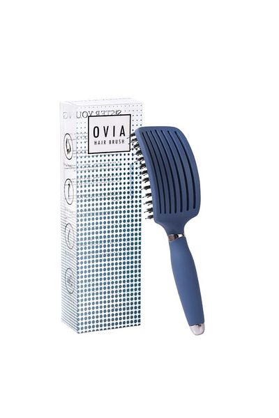 SISTER YOUNG SISTER YOUNG OVIA BLUE BV - Ventilační kartáč na vlasy s přírodními štětinami z divočáka, modrý