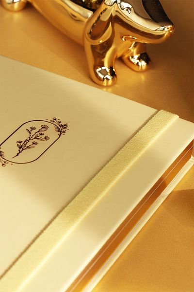 Victoria's Journals 96 Sheets A5 Bujo Vegan Leather Notebook - 160 g Striped