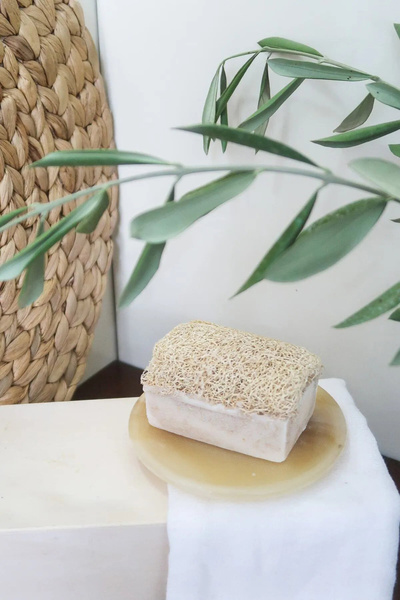 Turkishcare Natural Pumpkin Fiber Slider Soap 120 Gr Set of Three