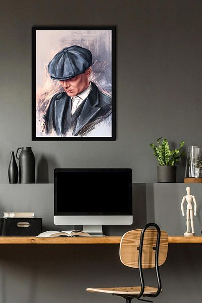 Saturn Peaky Blinders Framed Painting - Tv Series Poster Painting