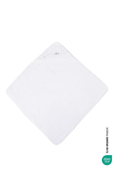 İrya Bebe Marin Kundak Havlu Beyaz 75x75