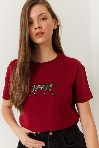 Bianco Lucci Damen-T-Shirt mit Leopardenmuster - 60602006