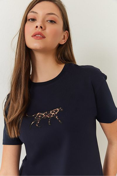 Bianco Lucci Damen-T-Shirt mit Leopardenmuster - 60602006