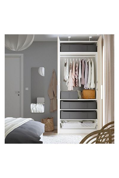 IKEA Skubb 90x53x19 - Dark Gray Underbed and Pillow Sheet Duvet Cover Storage Box