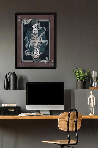 Saturn Peaky Blinders Framed Painting - Tv Series Poster Painting