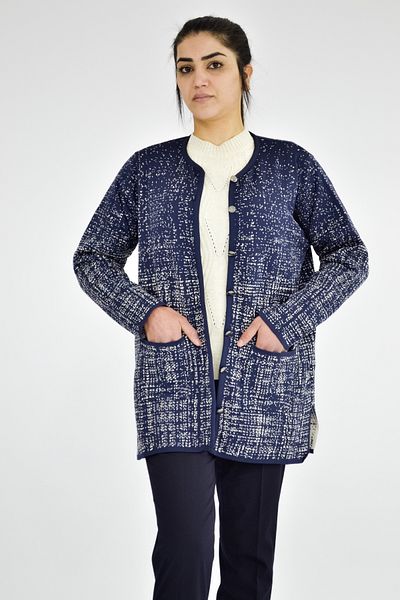 Tuğra Cardigan tricotat cu model de nisip