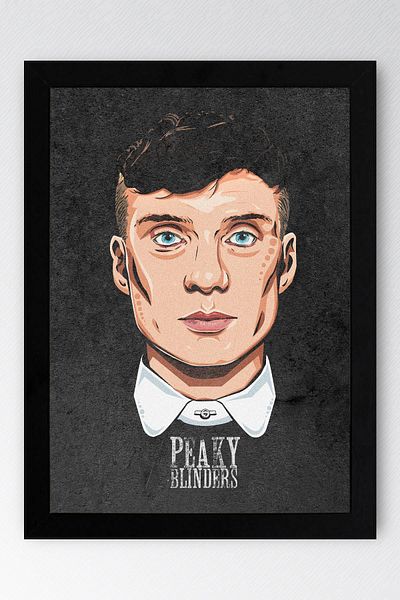 Saturn Peaky Blinders Framed Table - Thomas Shelby Series Poster Art Print