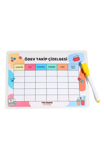 The Grade 21X15Cm Magnetic Summer-Sil Note Holder - Homework Tracking List