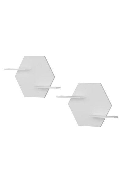 HOMS Set 2 etajere Selin Homs, 40 x 40 x 12 cm, alb