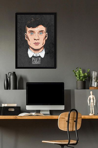 Saturn Peaky Blinders Framed Table - Thomas Shelby Series Poster Art Print