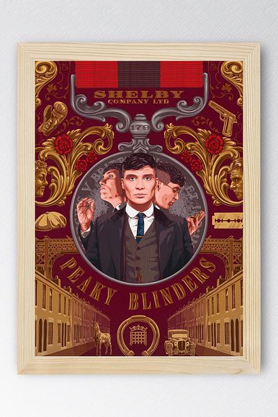 Saturn Peaky Blinders Pictură înrămată - Pictură poster din seria TV