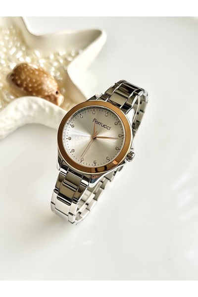Ferrucci FERRUCCİ-(GÜMÜŞ RENK) Rose kasa kadın kol saati