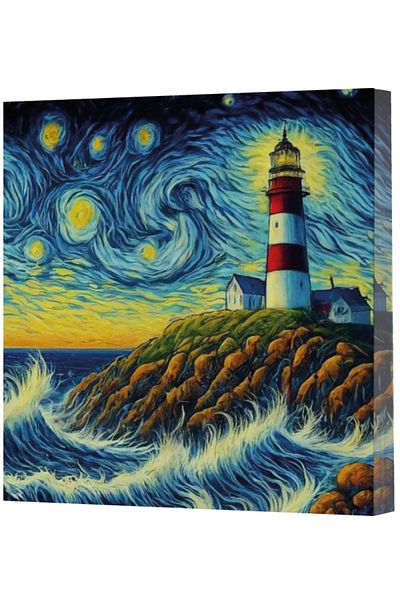 Dokuz Yayınları Vivago Art Van Gogh 8 Lighthouse 14X20 ριγέ σημειωματάριο-15X15 χωρίς γραμμές σετ σημειωματάριων (320 φύλλα)