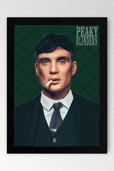 Saturn Peaky Blinders Framed Table - Thomas Shelby Series Poster Art Print