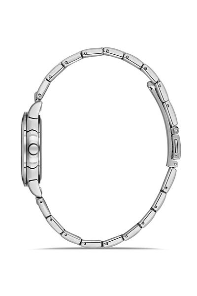 Romanson Rm4205Uu1Wa32W Steel Cord Silver Color Stone Women's Wristwatch with Calendar