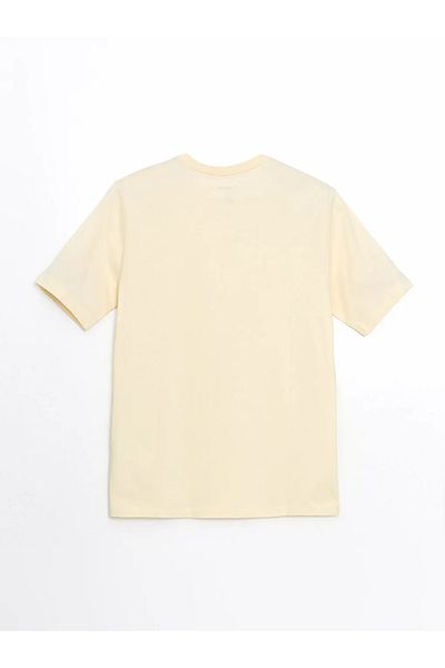 LC Waikiki Ανδρικό μπλουζάκι LCWAIKIKI Classic Blue Crew με κοντό μανίκι χτενισμένο βαμβακερό