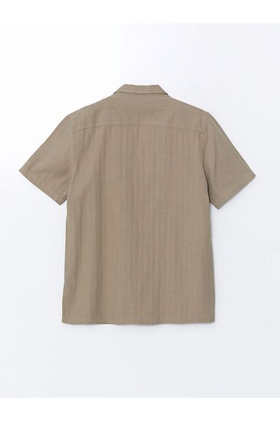 LC Waikiki Regular Fit Short Sleeve Linen Blended Men's Shirt