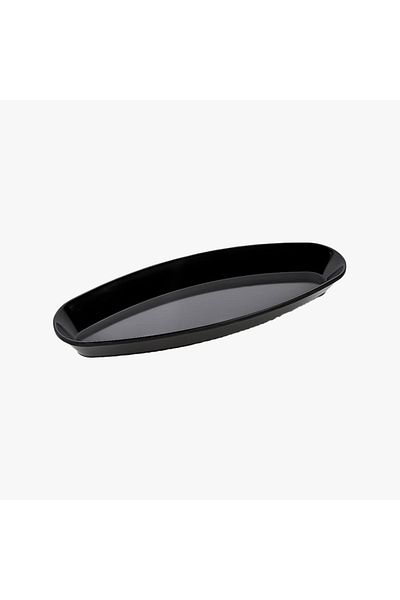 HIC Melamine Oval Serving Plate Black Color Size 50 cm