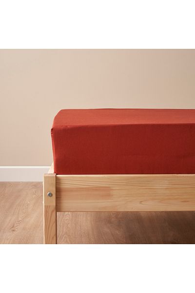 Bella Maison 100% Cotton Satin Supreme King Size Fitted Sheet Tile (180x200x35 cm)