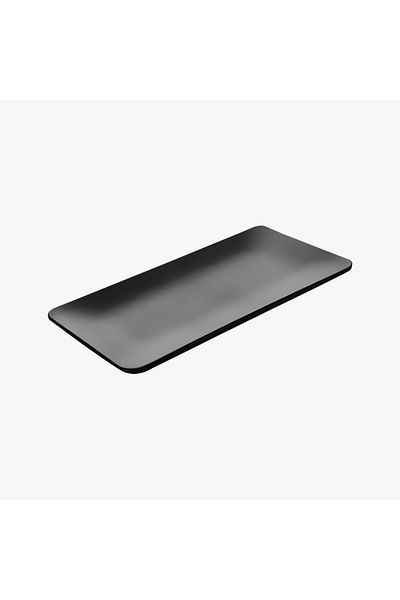 HIC Melamine Regtangular Serving Plate Black Color Size 32 cm