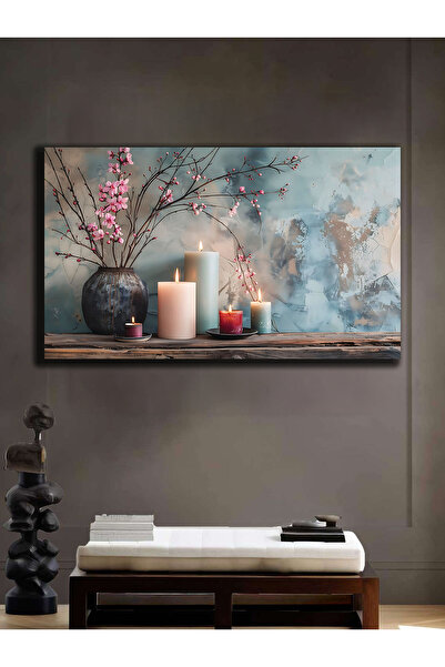 TRADE AYS Huzur Işığı Mum Dekoratif Kanvas Duvar Tablo
