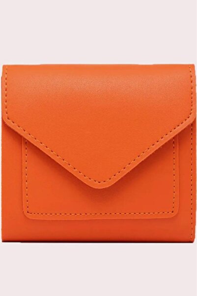 DZC KUZENLER AVM Kadın Fermuarlı çıtçıtlı Bozuk Para Bölmeli Cüzdan Kartlık Aksesuar,yılbaşı Hediyesi kahve