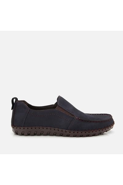Hotiç Pantofi casual pentru bărbați din piele naturală bleumarin