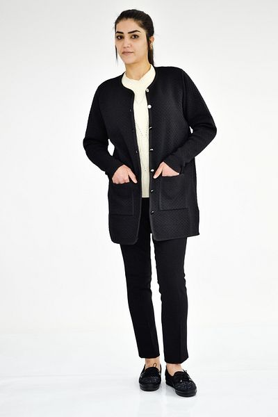 Tuğra Self Patterned Crew Neck Jacket
