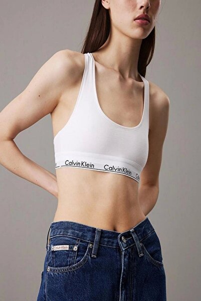 Calvin Klein Kadın Mavi Paçaları Açık Pantolon
