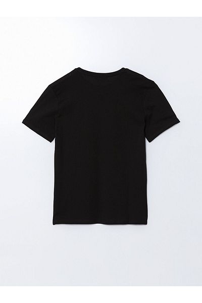 LC Waikiki New Season Crew Neck Κοντό μανίκι εμπριμέ χτενισμένο βαμβακερό ανδρικό Tisort - S5J831Z8