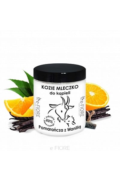 e-FIORE e-FIORE - Koupel z kozího mléka Pomeranč s vanilkou, 400g