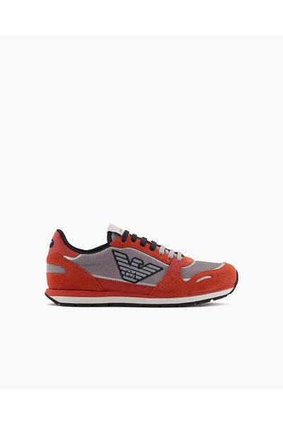 Emporio Armani Men's Sneakers - Regular Fit, Lace-Up, Multicolor, Casual X4X537 Xn730-U550