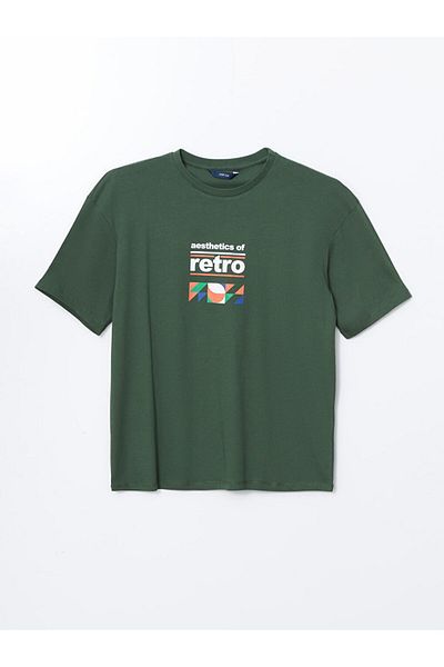 LC Waikiki Νέα σεζόν Crew Neck Κοντό μανίκι Σύντομο ανδρικό μπλουζάκι S5K387Z8