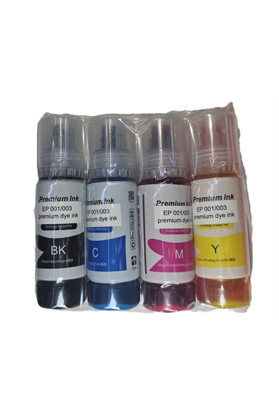 Duruink EPSON ECOTANK L3252 101 103 UYUMLU MUADİL MÜREKKEP SETİ 5X70ML + EXTRA SİYAH