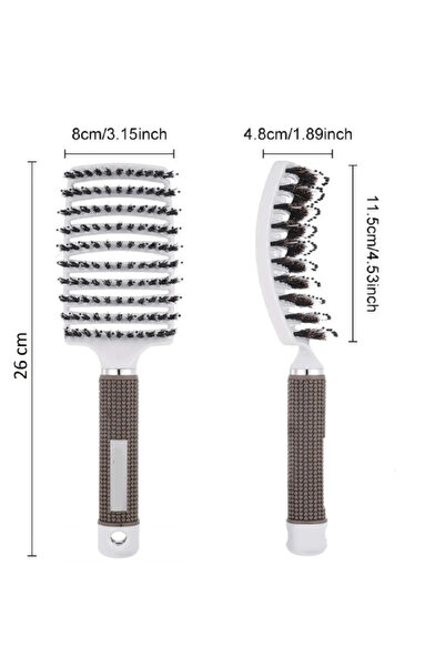 TUSHBA Розплутувальна щітка для волосся, біла, щітка для розчісування волосся