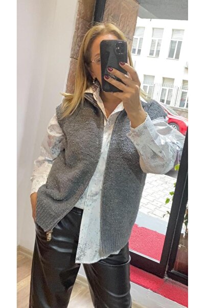 AlyaTeks Fermuarlı Buklet Yelek