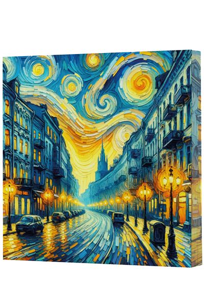 Dokuz Yayınları Vivago Art Van Gogh 6 Street 14X20 Lined Notebook-15X15 Unlined Notebook Set (320 Sheets)
