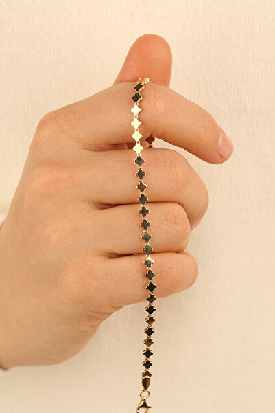 Çgk Çiğdem Gürel Kuyumculuk 14 Ayar Yonca Model Altın Bileklik