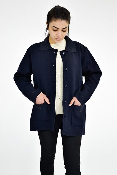 Tuğra Jachetă din tricot cu guler polo
