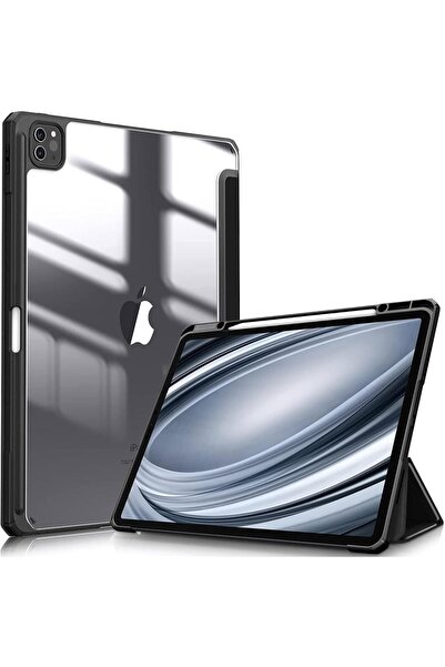 UnDePlus iPad Pro 13inç M4/M5 Kılıf Grafiti Şeffaf Kalem Bölmeli 2024/2025 Uyumlu