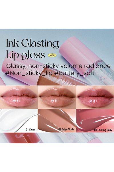PERIPERA Ink Glasting Lip Gloss 003 Chilling rosy 4,5 ml - Lesk na rty