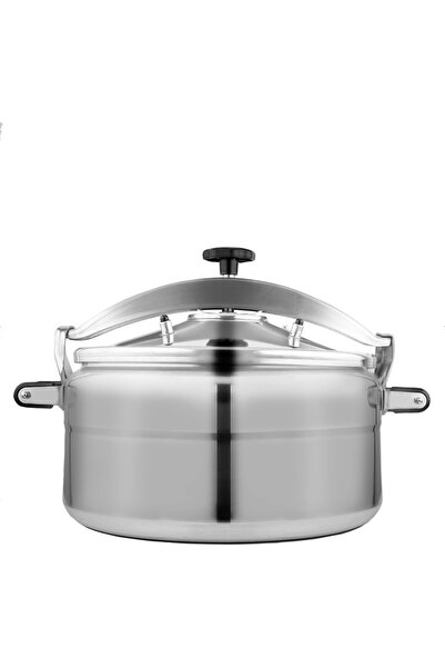 ALSAIF Aluminum Pressure Cooker Short Height Size: 17 Liter, Color: Silver
