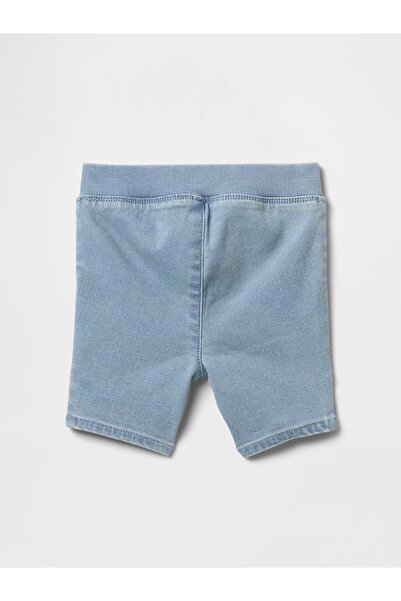 GAP Kız Bebek Mavi Denim Bisiklet Şortu