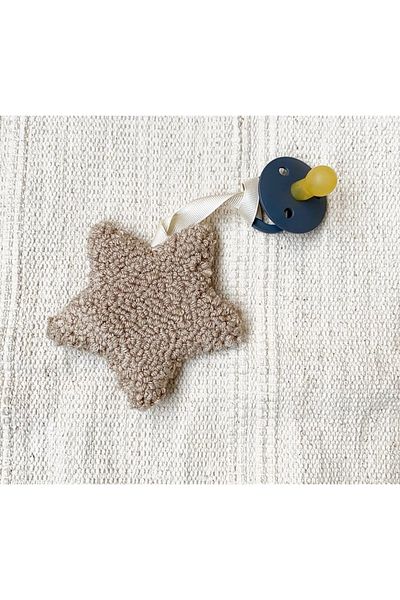 efecco Child Baby Special Design 100% Natural Cotton Rope Punch Double Sided Pacifier Strap
