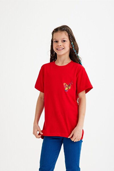CC STORE Butterfly Printed Children's T-Shirt for Ages 5-15