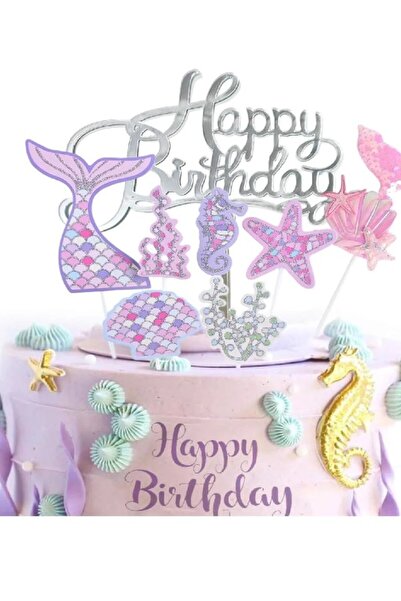 party mix Deniz Kızı Pasta Süsü | Denizkızı Doğum Günü Konsepti | Deniz Kızı Pasta Süsleri