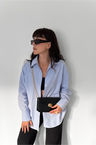 Yuka Atelier Geantă de umăr și crossbody din piele artificială cu detaliu curea cu lanț Noir